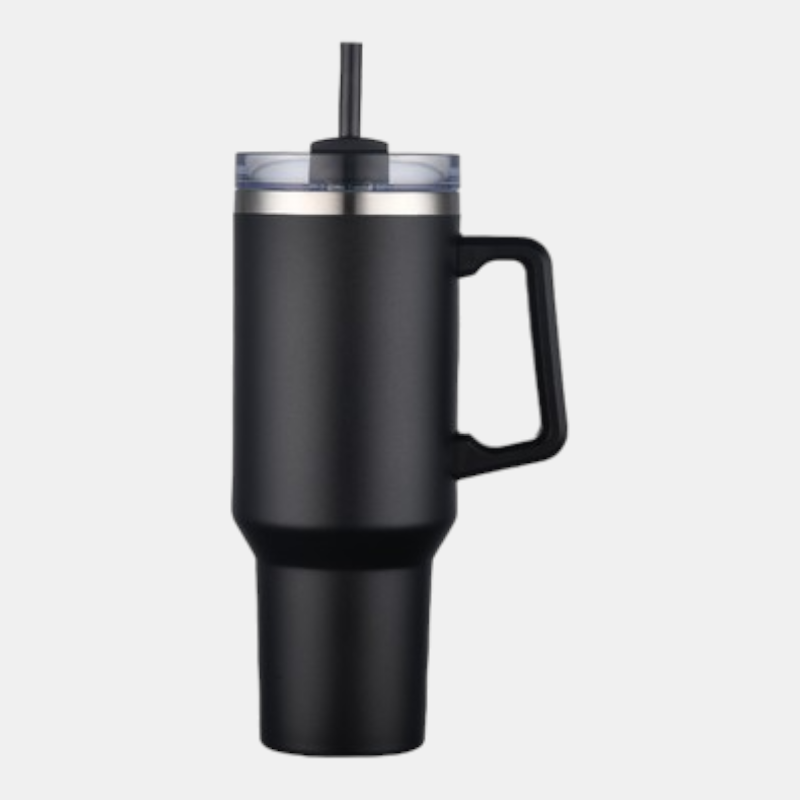40oz Travel Mug with Handle and Straw