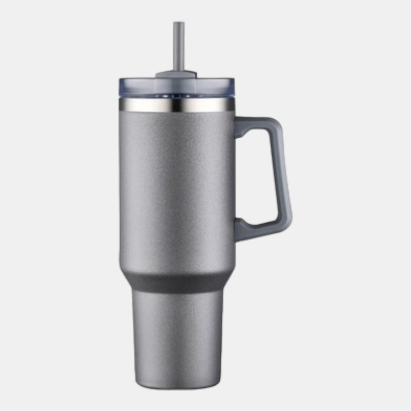 40oz Travel Mug with Handle and Straw