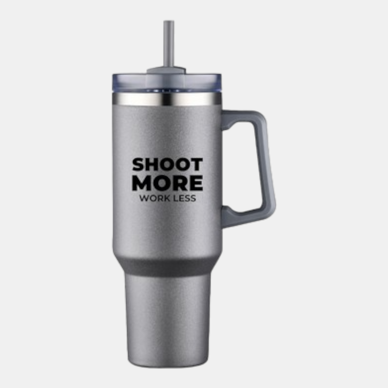 40oz Travel Mug with Handle and Straw