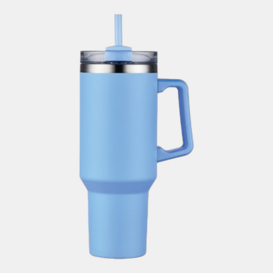 40oz Travel Mug with Handle and Straw