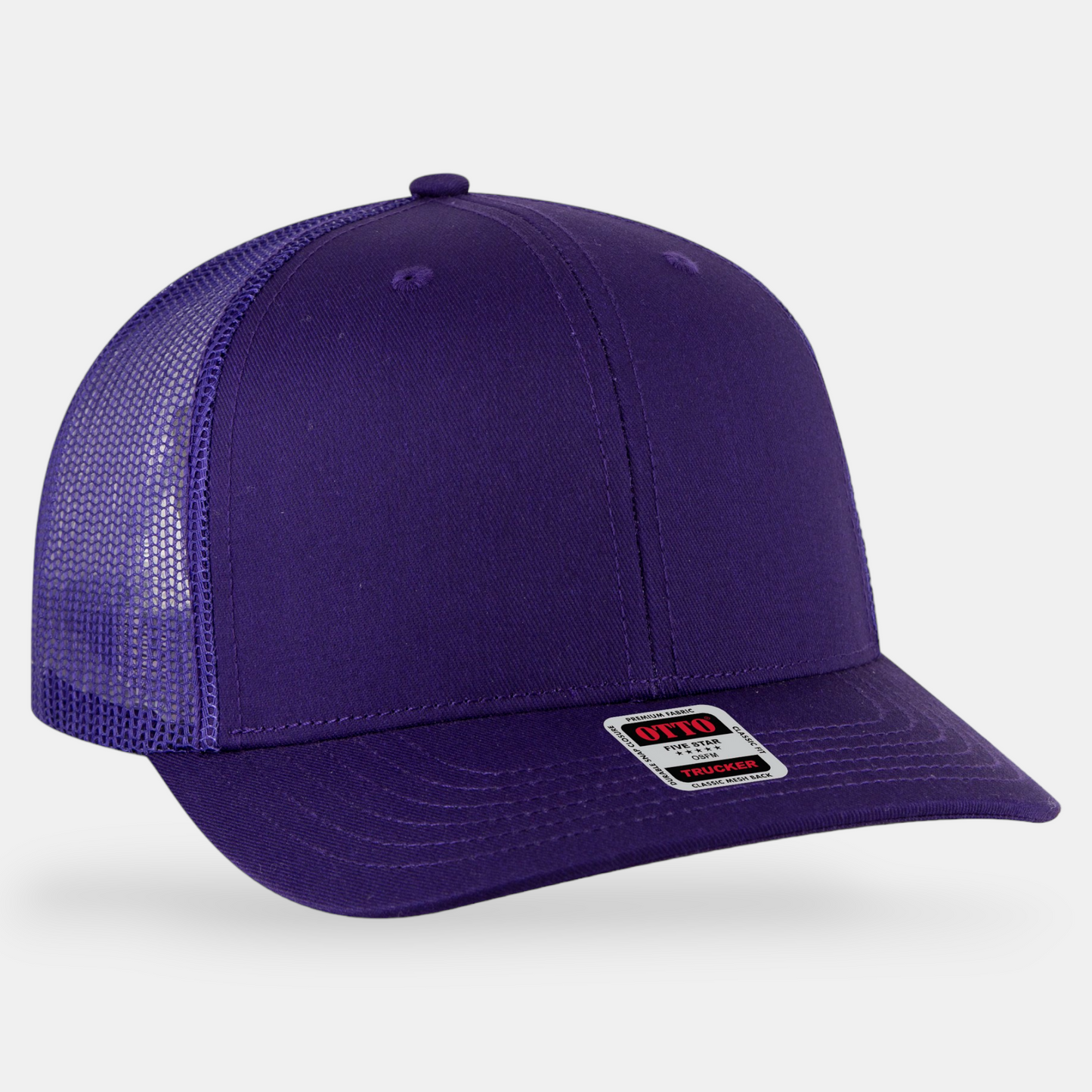 6 Panel Mid Profile Mesh Back Trucker Hat