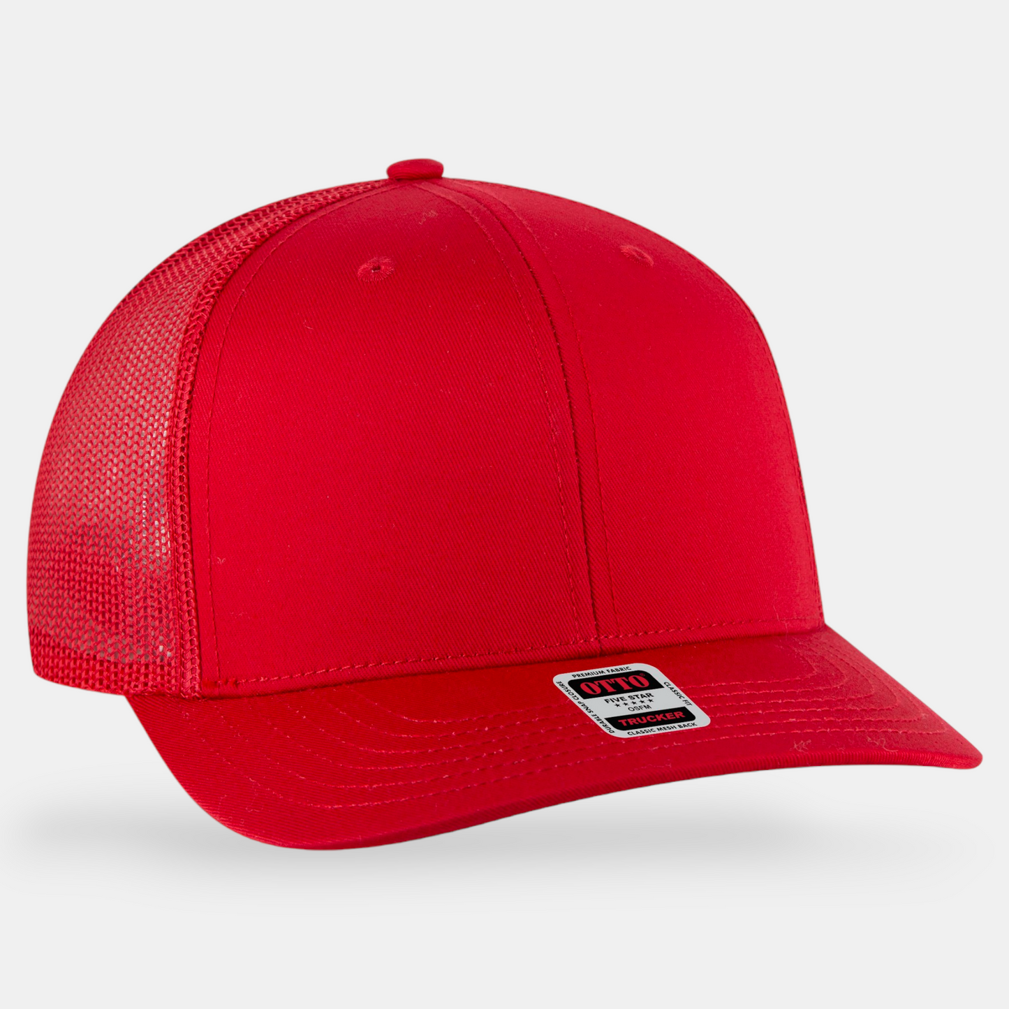 6 Panel Mid Profile Mesh Back Trucker Hat