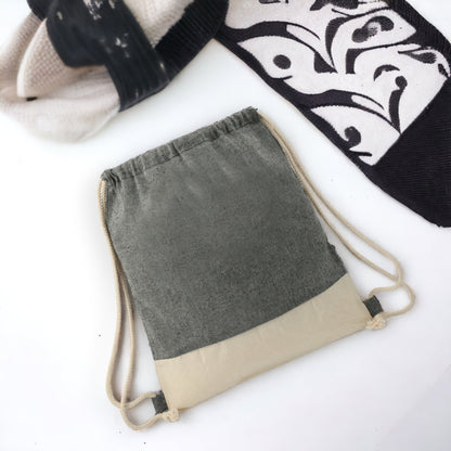 Split Recycled Cotton Drawstring Bag